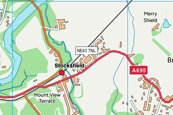 NE43 7NL map - OS VectorMap District (Ordnance Survey)