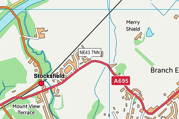 Broomley First School map (NE43 7NN) - OS VectorMap District (Ordnance Survey)