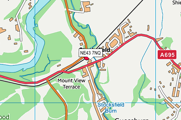 NE43 7NQ map - OS VectorMap District (Ordnance Survey)