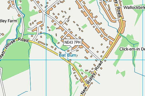 NE43 7PH map - OS VectorMap District (Ordnance Survey)