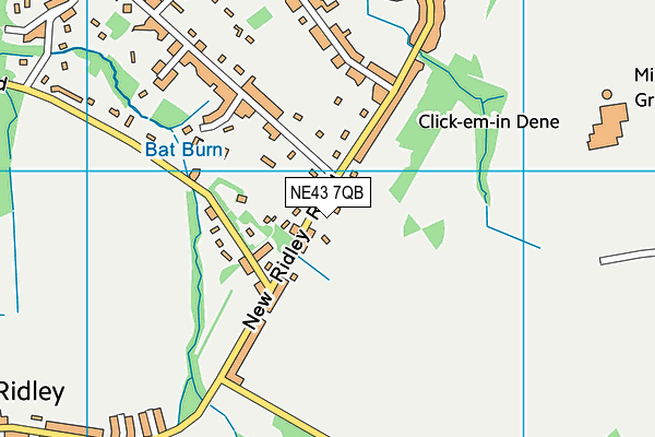 NE43 7QB map - OS VectorMap District (Ordnance Survey)