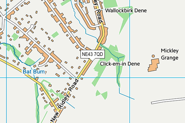 NE43 7QD map - OS VectorMap District (Ordnance Survey)