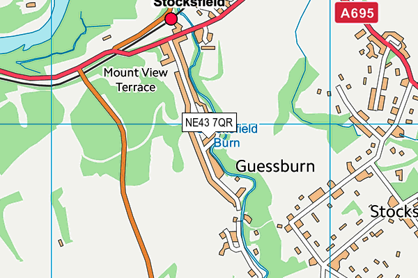 NE43 7QR map - OS VectorMap District (Ordnance Survey)