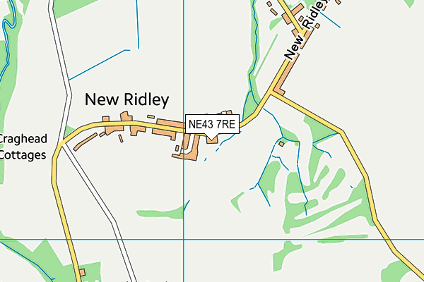 Stocksfield Golf Club Ltd map (NE43 7RE) - OS VectorMap District (Ordnance Survey)