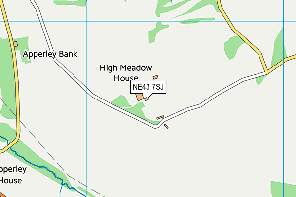 NE43 7SJ map - OS VectorMap District (Ordnance Survey)