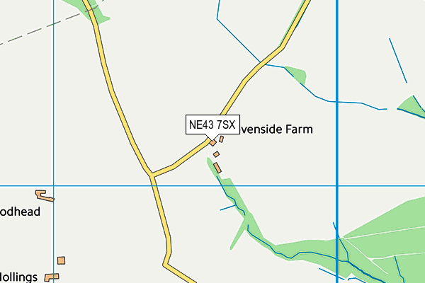 NE43 7SX map - OS VectorMap District (Ordnance Survey)