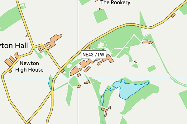 NE43 7TW map - OS VectorMap District (Ordnance Survey)