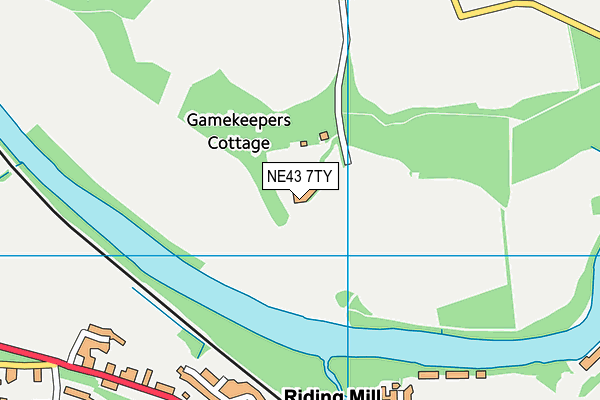 NE43 7TY map - OS VectorMap District (Ordnance Survey)