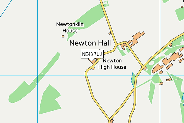 NE43 7UJ map - OS VectorMap District (Ordnance Survey)