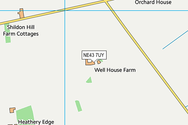 NE43 7UY map - OS VectorMap District (Ordnance Survey)