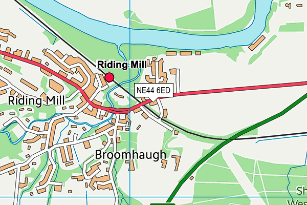 Broomhaugh Sports Field map (NE44 6ED) - OS VectorMap District (Ordnance Survey)