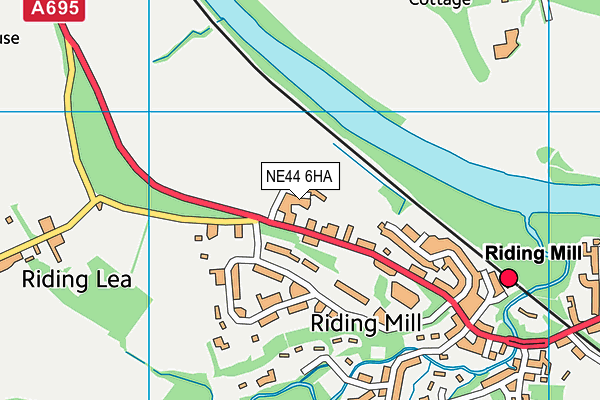 NE44 6HA map - OS VectorMap District (Ordnance Survey)