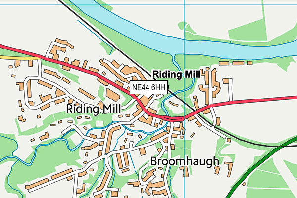 NE44 6HH map - OS VectorMap District (Ordnance Survey)