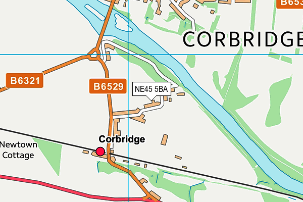 Corbridge Cricket Club map (NE45 5BA) - OS VectorMap District (Ordnance Survey)