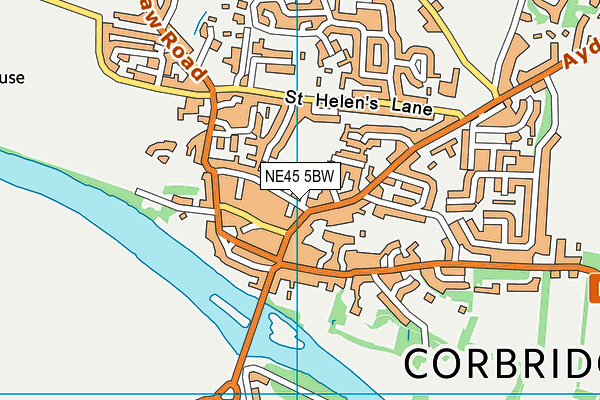 NE45 5BW map - OS VectorMap District (Ordnance Survey)