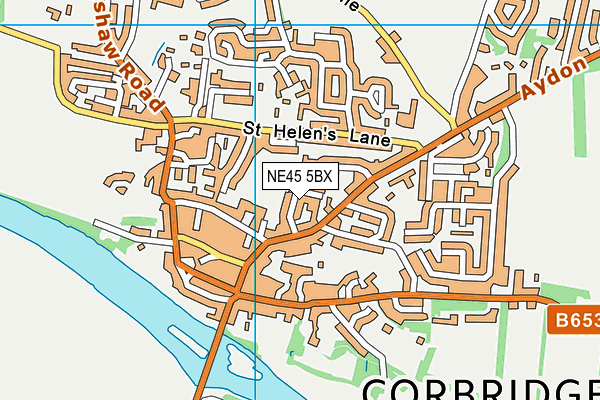NE45 5BX map - OS VectorMap District (Ordnance Survey)
