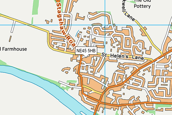 NE45 5HB map - OS VectorMap District (Ordnance Survey)