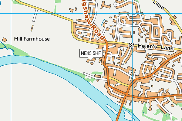 NE45 5HF map - OS VectorMap District (Ordnance Survey)