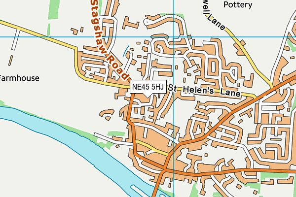 NE45 5HJ map - OS VectorMap District (Ordnance Survey)