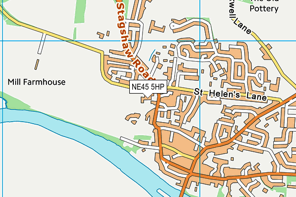 NE45 5HP map - OS VectorMap District (Ordnance Survey)