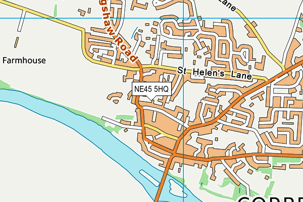 NE45 5HQ map - OS VectorMap District (Ordnance Survey)