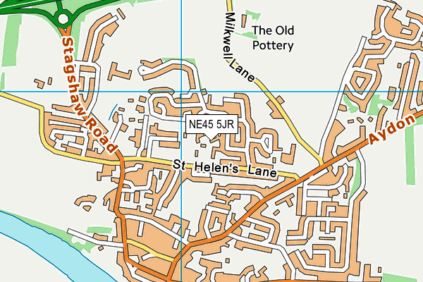 NE45 5JR map - OS VectorMap District (Ordnance Survey)