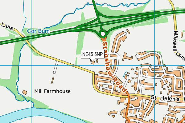 Corbridge Playing Field map (NE45 5NP) - OS VectorMap District (Ordnance Survey)