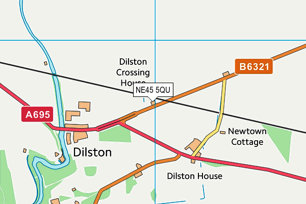 NE45 5QU map - OS VectorMap District (Ordnance Survey)