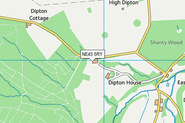 NE45 5RY map - OS VectorMap District (Ordnance Survey)