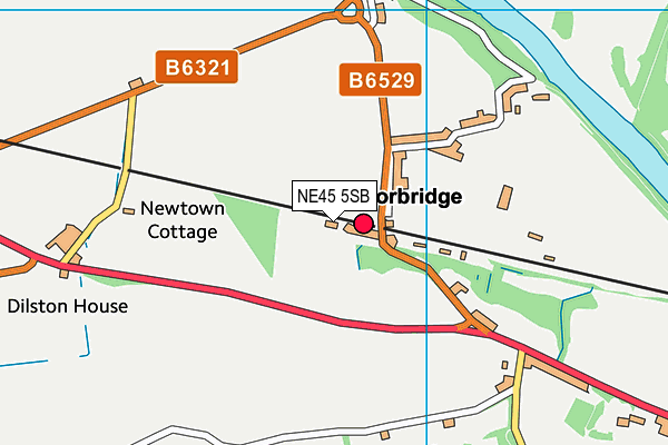 NE45 5SB map - OS VectorMap District (Ordnance Survey)