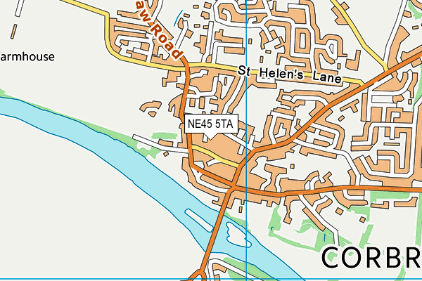 NE45 5TA map - OS VectorMap District (Ordnance Survey)