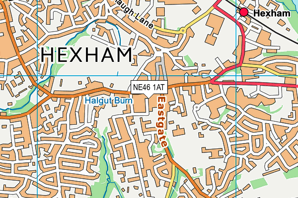 NE46 1AT map - OS VectorMap District (Ordnance Survey)