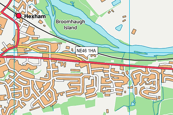 NE46 1HA map - OS VectorMap District (Ordnance Survey)