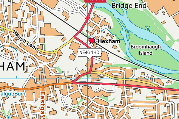 NE46 1HD map - OS VectorMap District (Ordnance Survey)