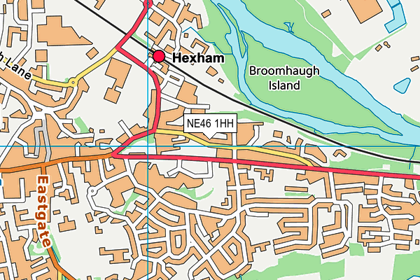 NE46 1HH map - OS VectorMap District (Ordnance Survey)