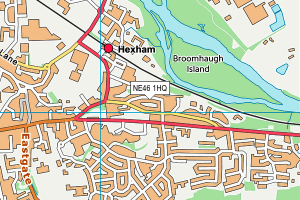 NE46 1HQ map - OS VectorMap District (Ordnance Survey)