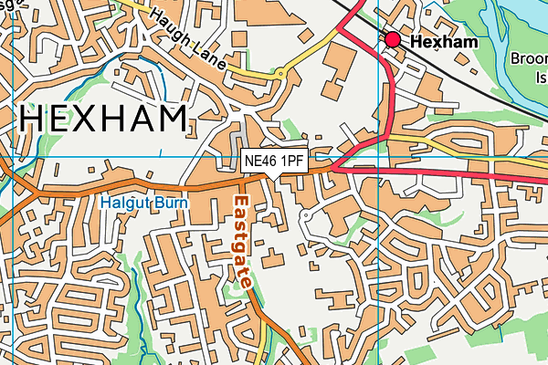 NE46 1PF map - OS VectorMap District (Ordnance Survey)