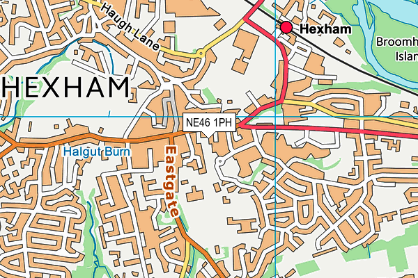 Map of HEXHAM PIZZA NE46 LTD at district scale