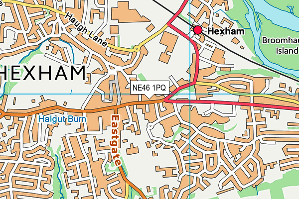 Map of HEXHAM TAKEAWAY LIMITED at district scale