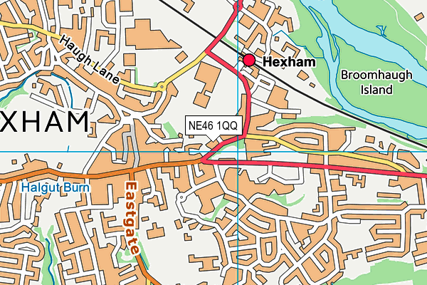 NE46 1QQ map - OS VectorMap District (Ordnance Survey)