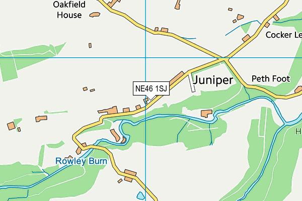 NE46 1SJ map - OS VectorMap District (Ordnance Survey)