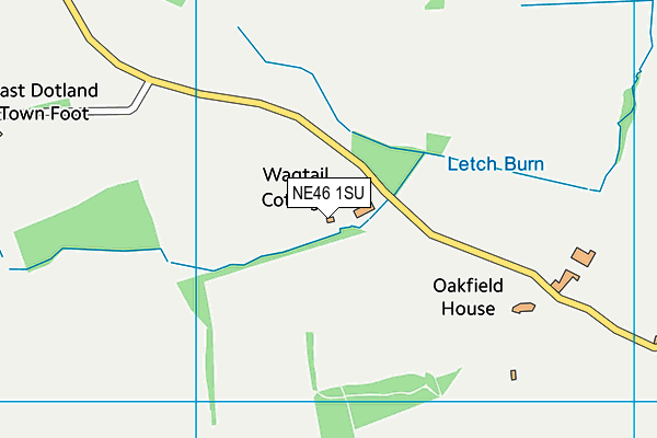 NE46 1SU map - OS VectorMap District (Ordnance Survey)