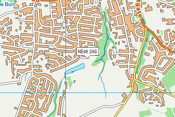 NE46 2AS map - OS VectorMap District (Ordnance Survey)