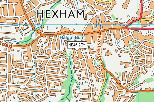 NE46 2EY map - OS VectorMap District (Ordnance Survey)