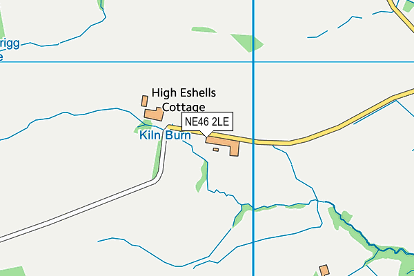 NE46 2LE map - OS VectorMap District (Ordnance Survey)