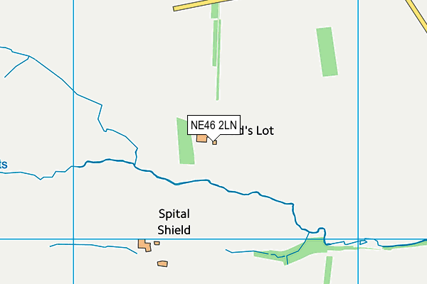 NE46 2LN map - OS VectorMap District (Ordnance Survey)