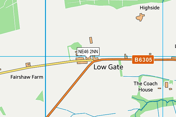 Lowgate First School (Closed) map (NE46 2NN) - OS VectorMap District (Ordnance Survey)