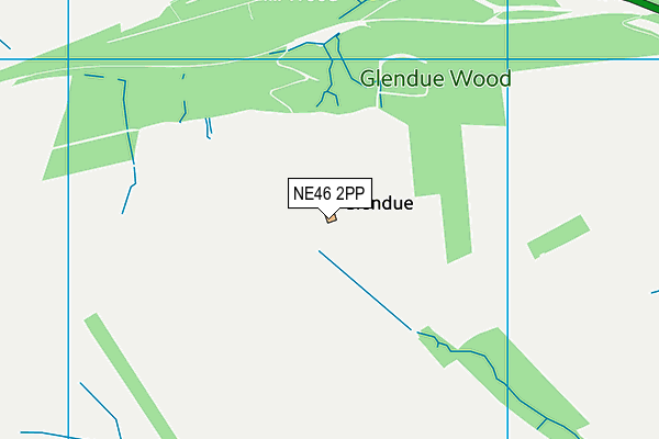 NE46 2PP map - OS VectorMap District (Ordnance Survey)