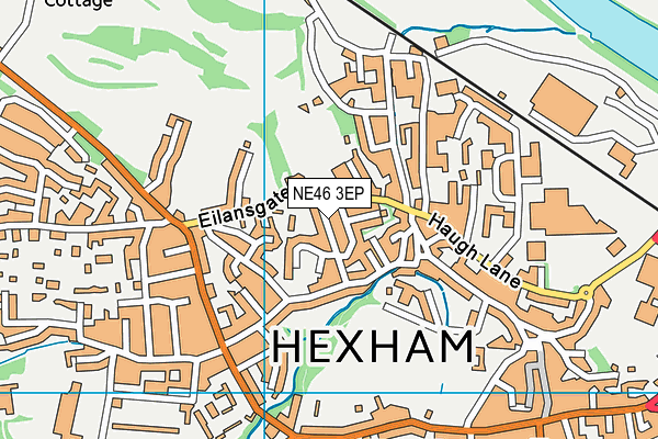 NE46 3EP map - OS VectorMap District (Ordnance Survey)