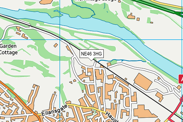 NE46 3HG map - OS VectorMap District (Ordnance Survey)